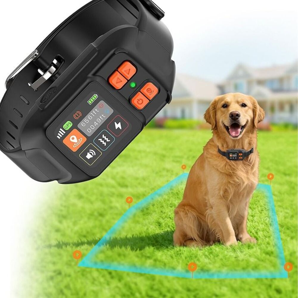 GPS Wireless Dog Fence for Outdoor Use, Custom Boundary, No Subscription